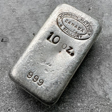 Load image into Gallery viewer, Vintage Johnson Matthey Mallory Canada poured silver bar
