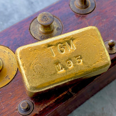 Johnson Matthey Mallory 10oz .999 Gold Bar with a Tucson Gold Mining company counter stamp