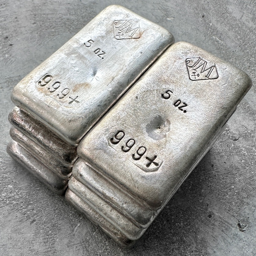 Vintage Johnson Matthey Poured 5oz bar
