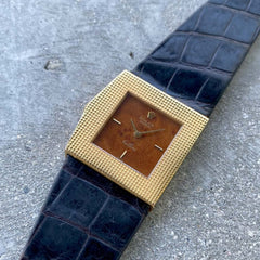Rolex King Midas 18K Yellow Gold Wood Dial 4126 on Original Leather! Left Handed