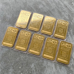 1oz Gold Johnson Matthey Low Serial Number bars