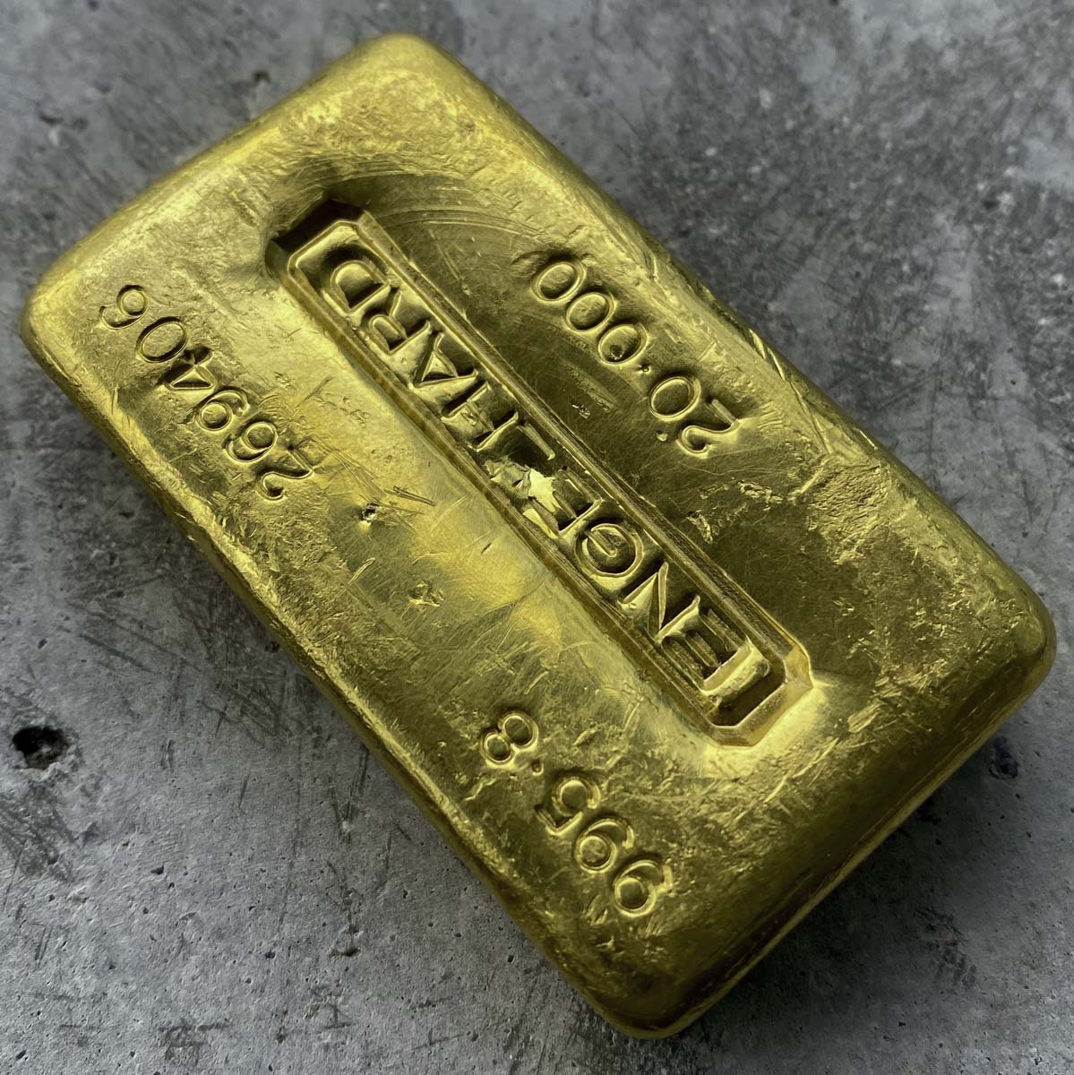 Vintage Engelhard 20oz .999 Gold Bar