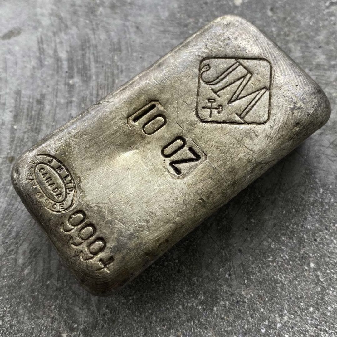 Johnson Matthey 10oz .999 Fine Silver Bar With Extra Assay Stamp