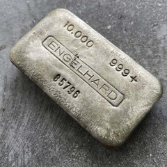 Engelhard 5 Digit 10oz .999 Silver Bar