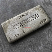 Load image into Gallery viewer, Beautiful Vintage Engelhard 20oz 5 Digit Serial .999 Silver Bar
