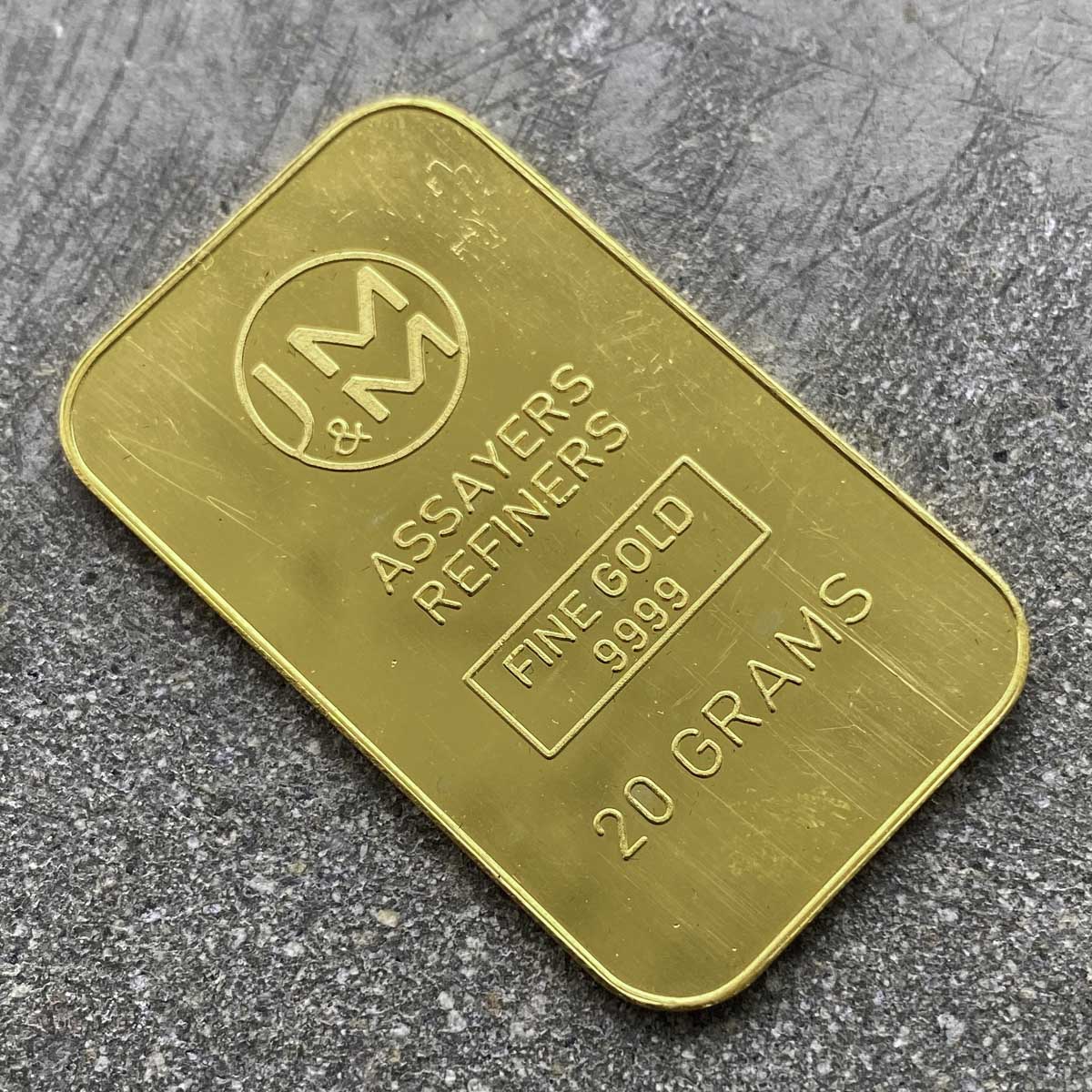 Johnson Matthey And Mallory .999 Gold 20 Gram Bar