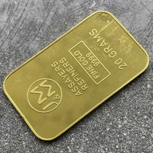 Load image into Gallery viewer, Johnson Matthey And Mallory .999 Gold 20 Gram Bar
