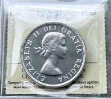Load image into Gallery viewer, 1955 Canada 1 Dollar Silver Coin One Dollar Proof Like ICCS PL 67 Arnprior
