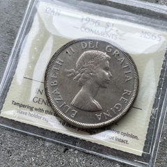 1956 Canada 1 Dollar Silver Coin One Dollar ICCS Gem 65