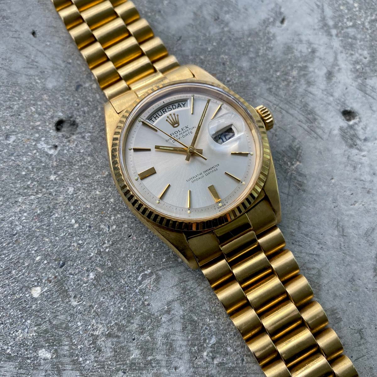 1968 Rolex President 1803 Pie Pan 'Door Step' Dial in all original condition!