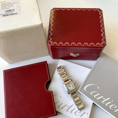 Cartier 28mm Automatic Men’s Tank Francaise 2302 Steel + 18k Gold - Box Papers
