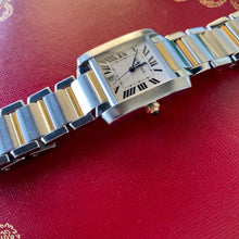 Load image into Gallery viewer, Cartier 28mm Automatic Men’s Tank Francaise 2302 Steel + 18k Gold - Box Papers
