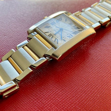 Load image into Gallery viewer, Cartier 28mm Automatic Men’s Tank Francaise 2302 Steel + 18k Gold - Box Papers
