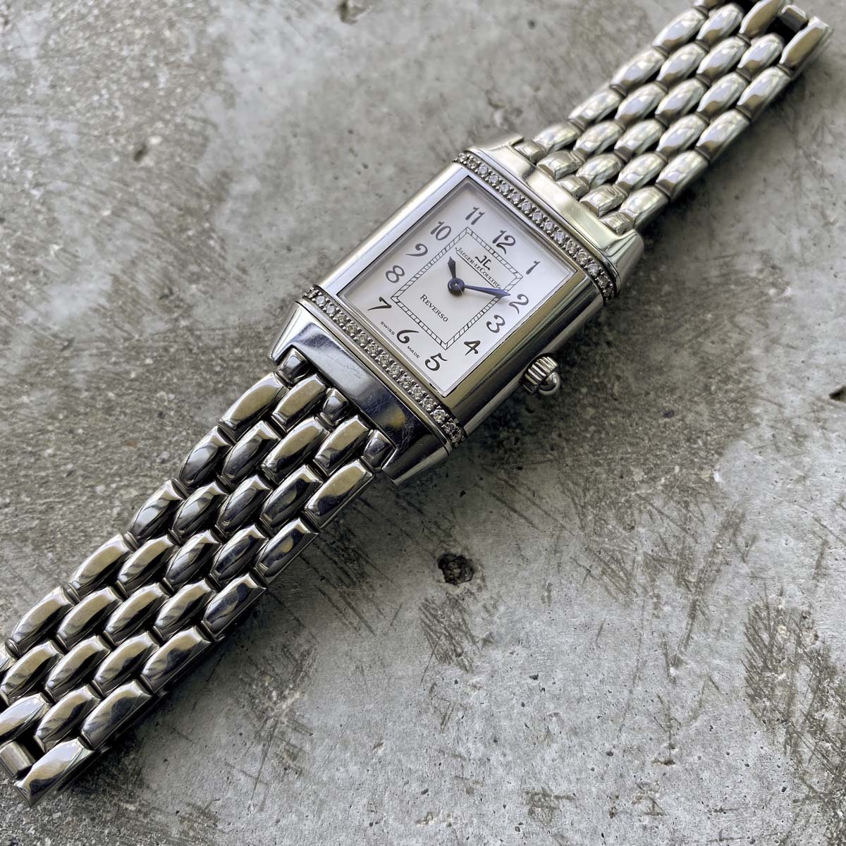 Jaeger LeCoultre Stainless steel Ladies Reverso Diamond bezel 265.8.08