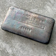 Load image into Gallery viewer, Vintage Engelhard 5 Digit Poured 10oz Silver Bar Stunning Toning
