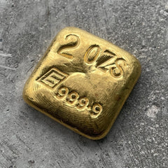 Vintage Engelhard Square 2oz .999 Gold Bar