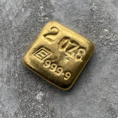 Vintage Engelhard Square 2 oz .999 Gold Bar