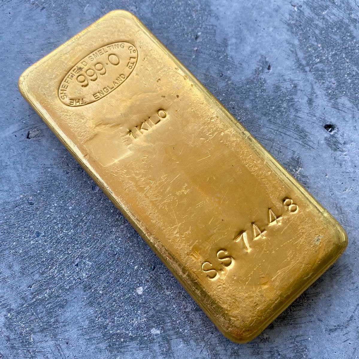 Vintage Shefield Smelting 32.15oz Kilo .999 Gold Bar