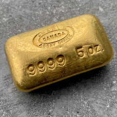 Johnson Matthey And Mallory 5oz .999 Gold Bar