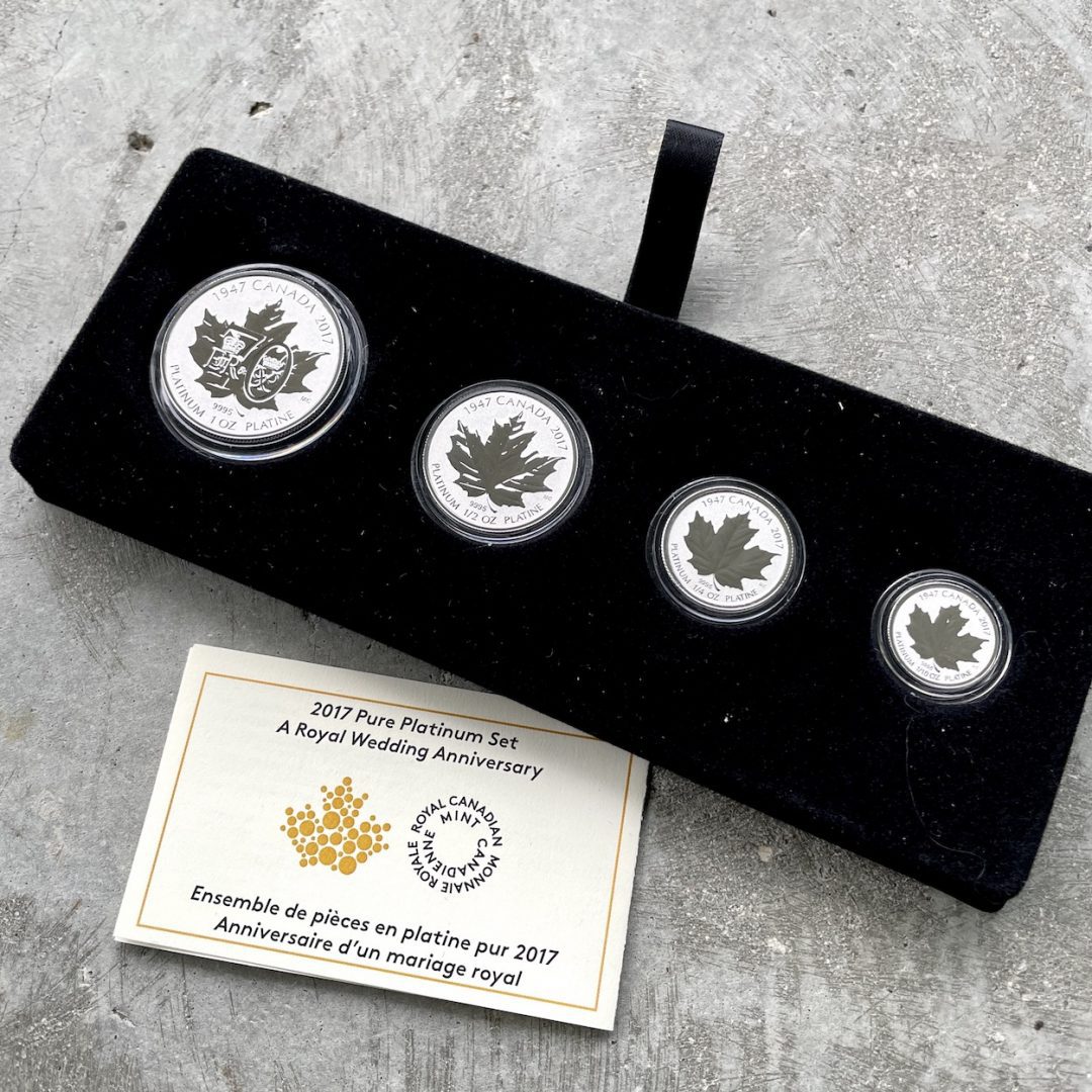 2017 Platinum Canada 1.85oz Proof Coin Set Royal Wedding Anniversary
