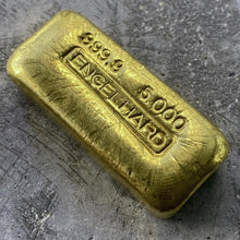 Load image into Gallery viewer, Engelhard 5oz .999 Gold Vintage Pour
