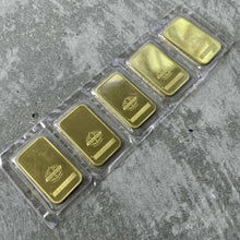 Load image into Gallery viewer, Sheet of 5 Engelhard 2oz Scotiabank .999 Gold Bars
