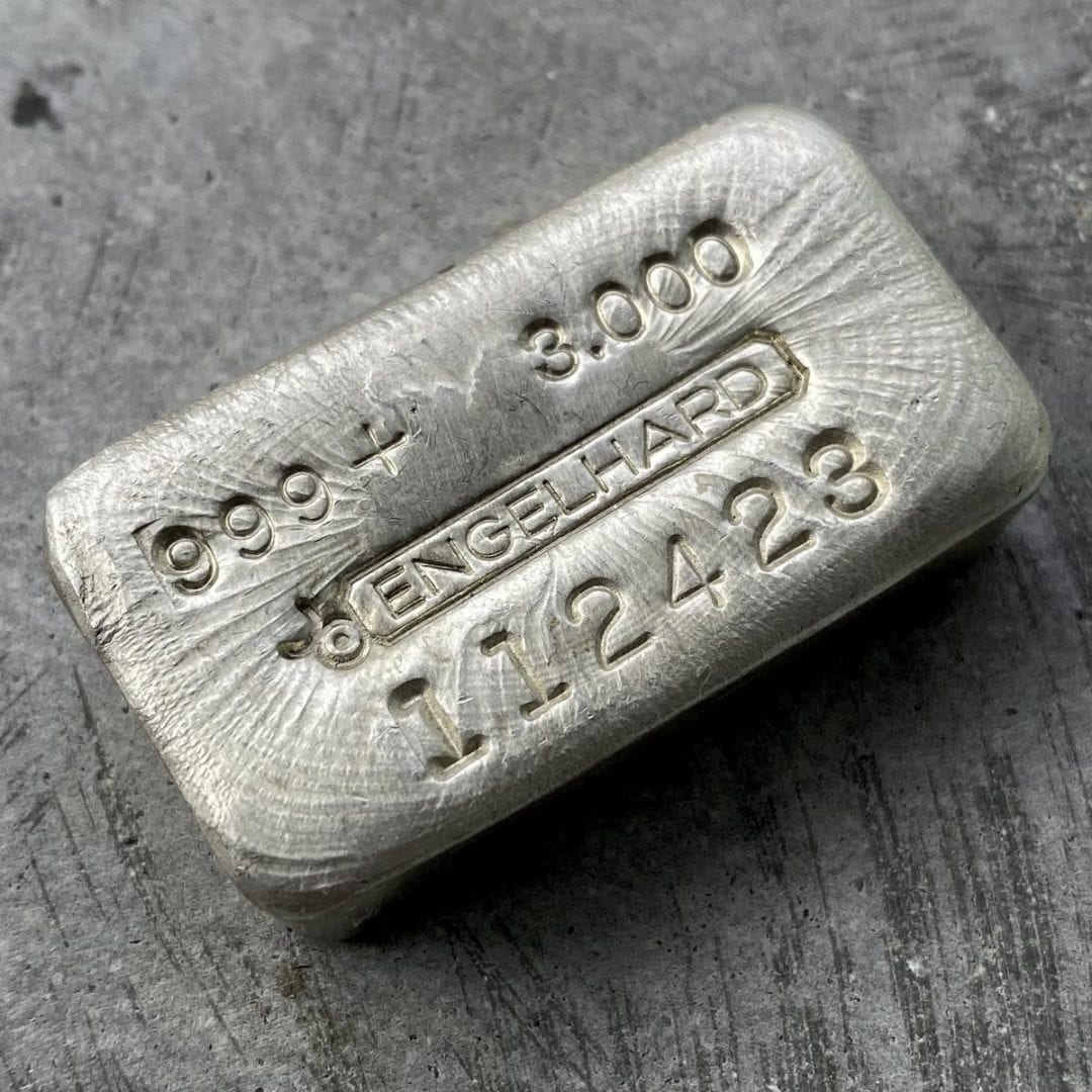Engelhard 3oz .999 Silver Bar Canadian 2nd Series