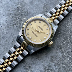 Ladies Rolex 26mm Stainless Steel + 18kt Yellow gold Datejust 76193