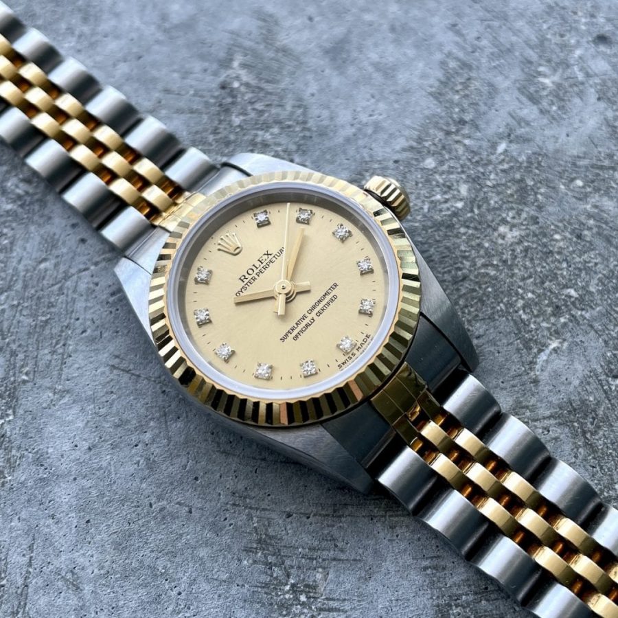 Ladies Rolex 26mm Stainless Steel + 18kt Yellow gold Datejust 76193