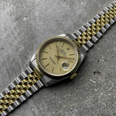 1996 Rolex 16233 Two Tone Datejust Jubilee - Tapestry Dial - Papers Unpolished