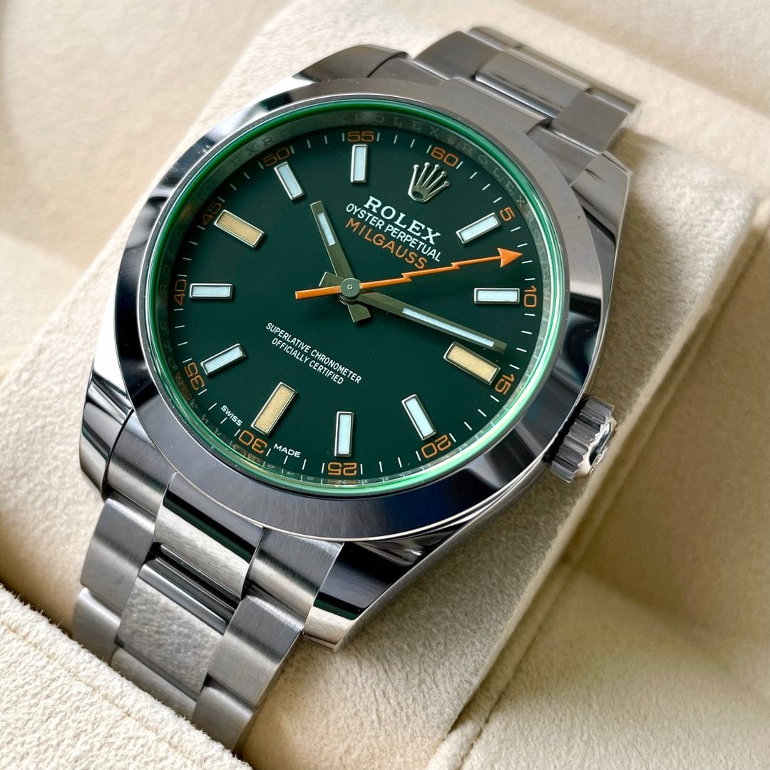 2021 Rolex Milgauss 116400 - Black and Green - Unworn
