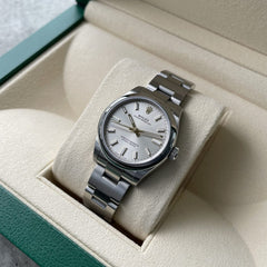 2021 Rolex Oyster Perpetual Silver dial – Unworn