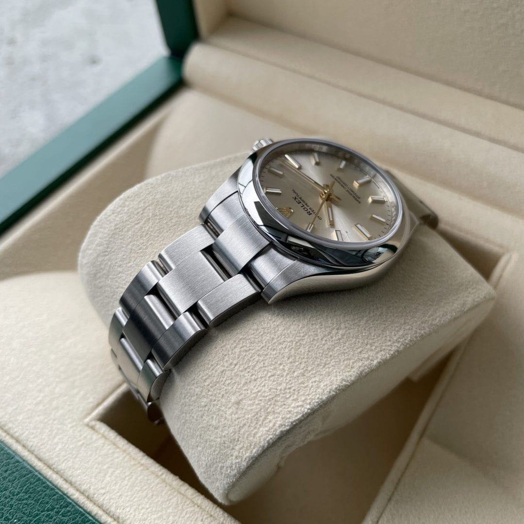 2021 Rolex Oyster Perpetual Silver dial – Unworn