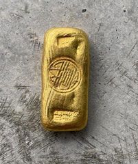 Interesting and Unique Chinese Gold Poured 1oz .999 Pure Gold Bar