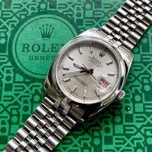 Load image into Gallery viewer, Rolex Datejust 36mm Silver Stick Baton Dial 116200 - Box Papers + Serviced 2015

