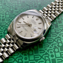 Load image into Gallery viewer, Rolex Datejust 36mm Silver Stick Baton Dial 116200 - Box Papers + Serviced 2015
