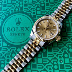 Rolex Datejust 26mm Silver Stick Baton Dial 179173 - Box Papers 2015