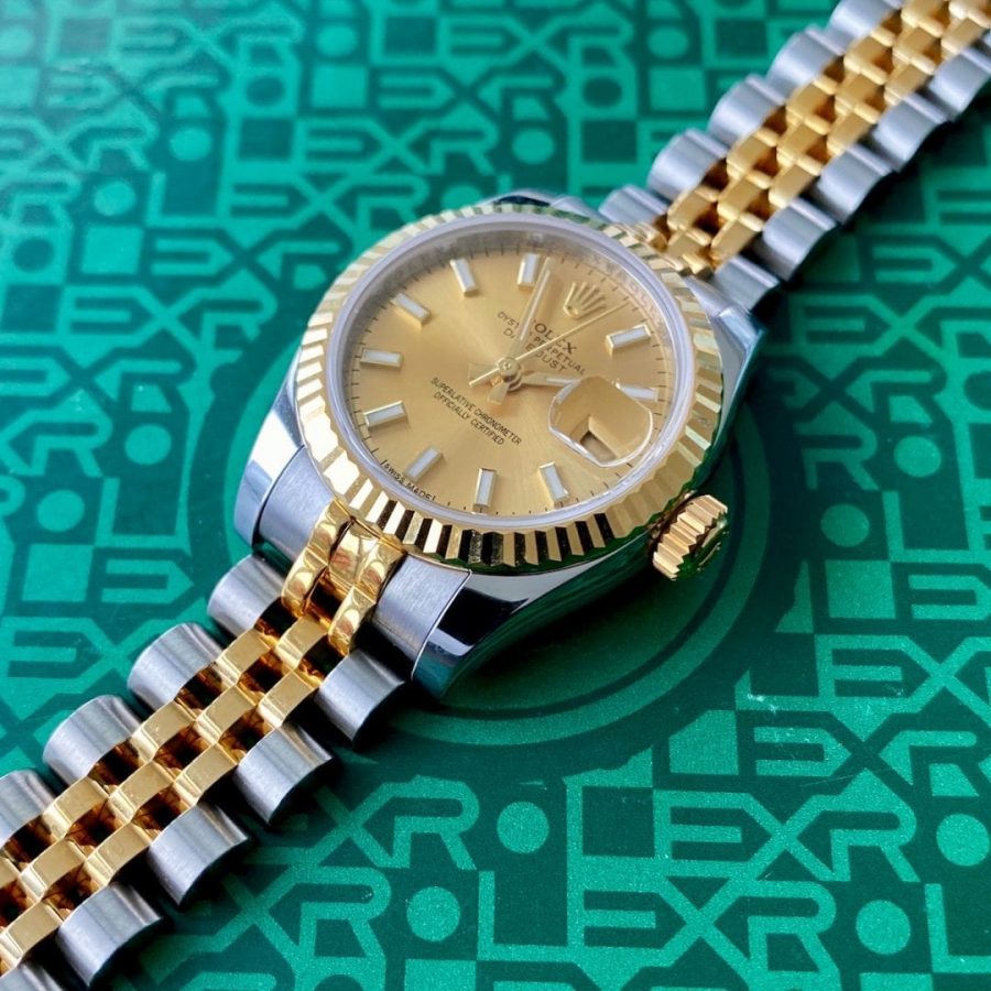 Rolex Datejust 26mm Silver Stick Baton Dial 179173 - Box Papers 2015