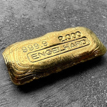 Load image into Gallery viewer, Engelhard 2 oz Gold Poured Bar .9990 2oz - Intense pour lines
