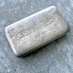 Engelhard 5 Digit 10oz .999 Silver Bar