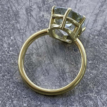Load image into Gallery viewer, Vintage Van Cleef &amp; Arpels 18k Yellow Gold Ring - 5 CT Aquamarine
