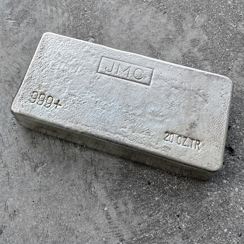 Johnson Matthey Company JMC 20oz Silver poured bar