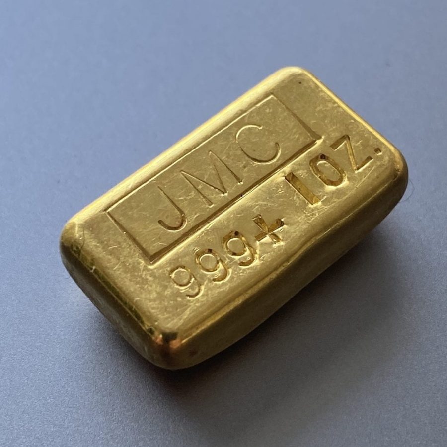 Johnson Matthey Company JMC Canada 1 oz .999 Gold Poured Bar