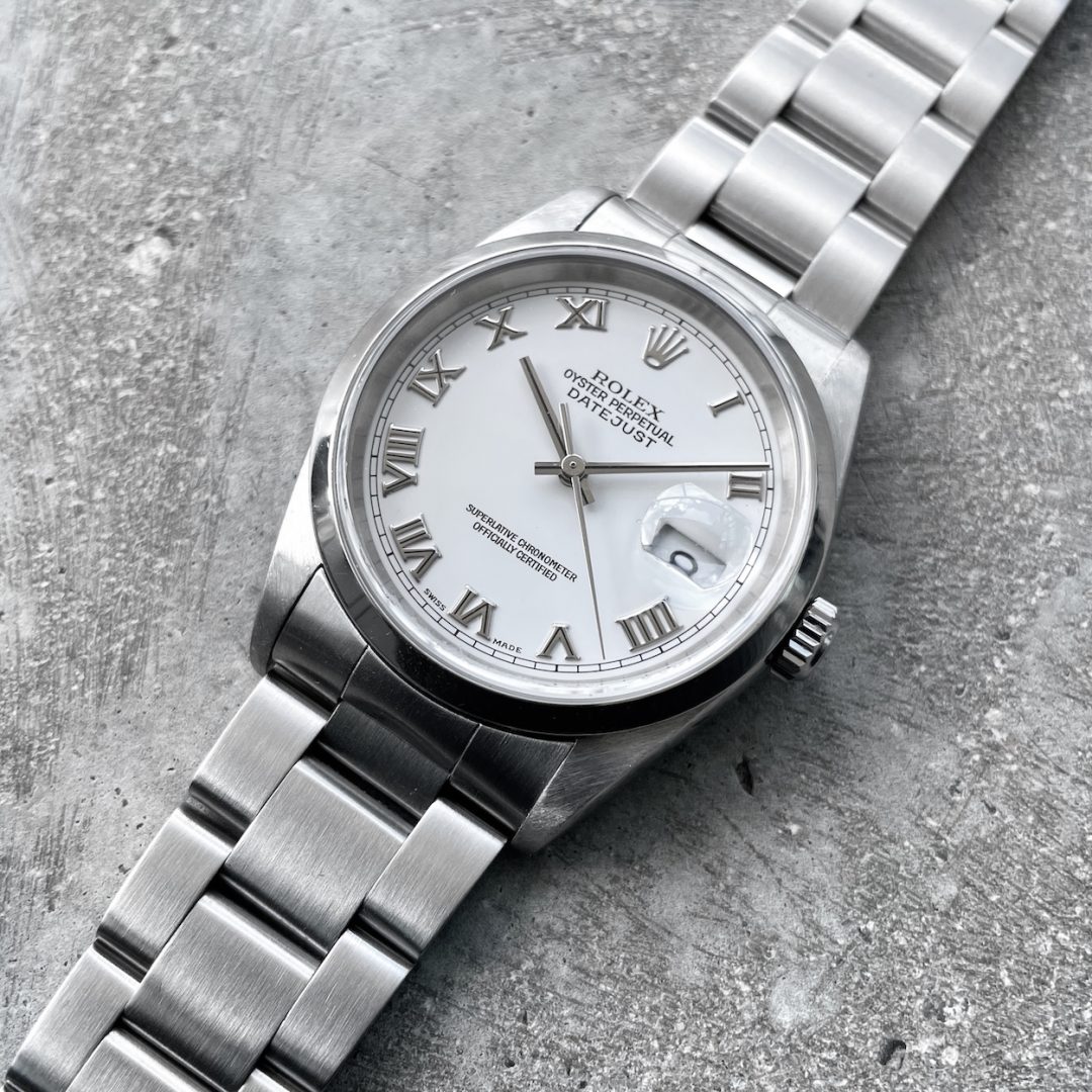 Rolex Datejust 36mm White Roman Numeral Dial 16200