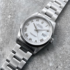 Rolex Datejust 36mm White Roman Numeral Dial 16200
