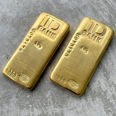 2 X Johnson Matthey TD .999 Gold Bars