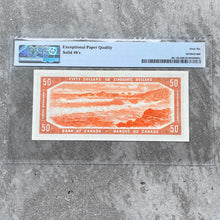 Load image into Gallery viewer, 1954 Canada $50 Note BC-42c Solid 8888888 PMG 66 EPQ
