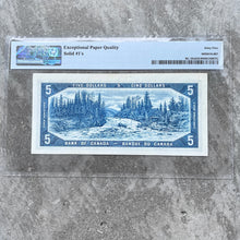 Load image into Gallery viewer, 1954 Canada $5 Note BC-39a Solid 1111111 PMG 65 EPQ
