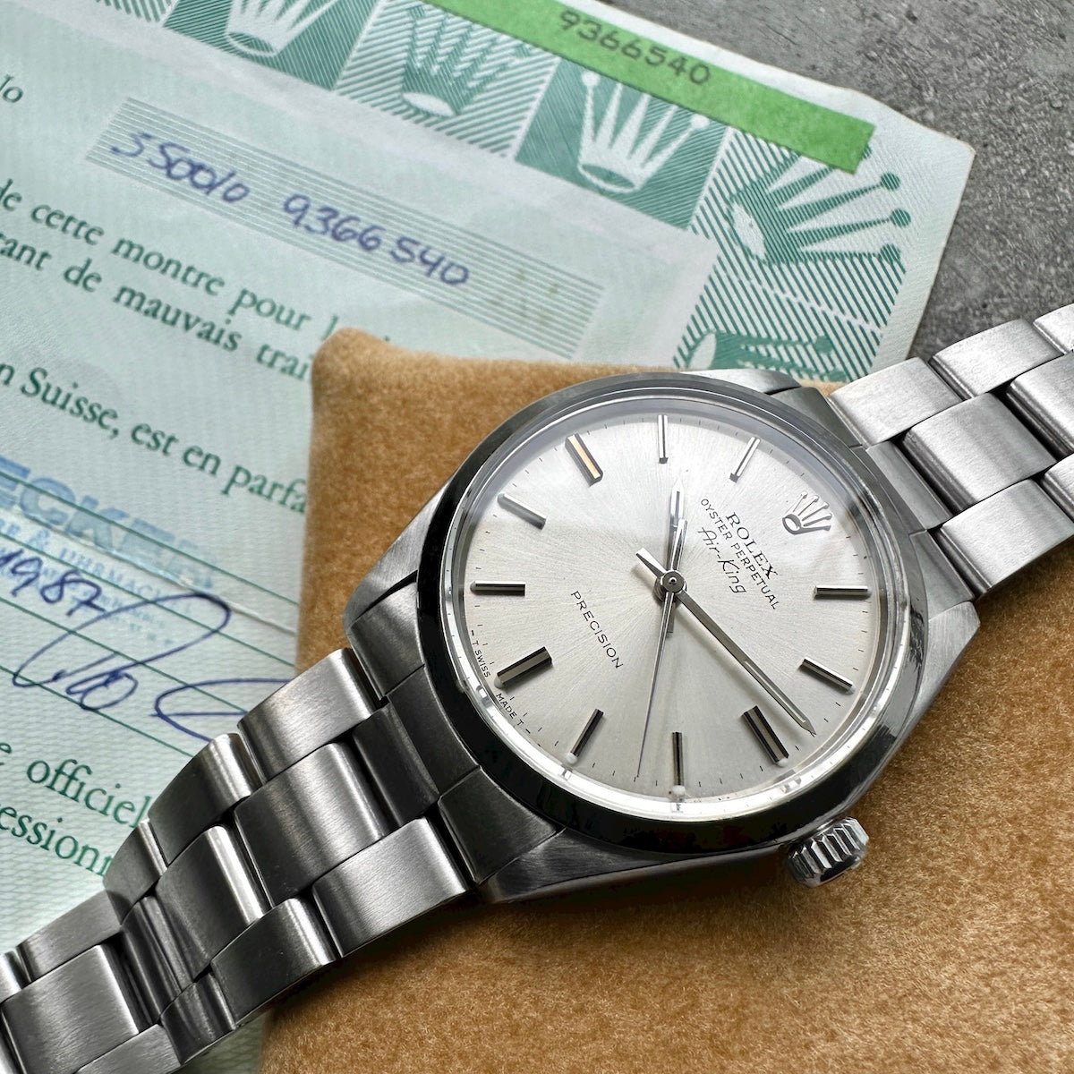 1998 Rolex Air King 5500 Stainless Oyster Silver dial - Serviced