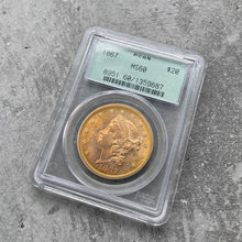 Load image into Gallery viewer, 1867 United States $20 Gold Double Eagle PCGS MS 60
